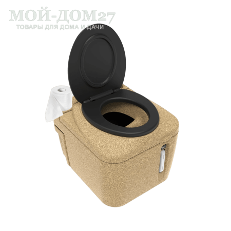 Торфяной туалет Rostok Eco 25 Песочный гранит | Мой-Дом27 | Стационарный торфяной биотуалет цвета песочного графита емкостью верхнего бака 20 л. и&nbsp;нижнего бака 45 л.<br>
 Отличительная черта туалета в разделении фракций в разные ёмкости. Это упрощает обслуживание туалета и избавляет от неприятного запаха в помещении.<br>
Высота сиденья: 45 см